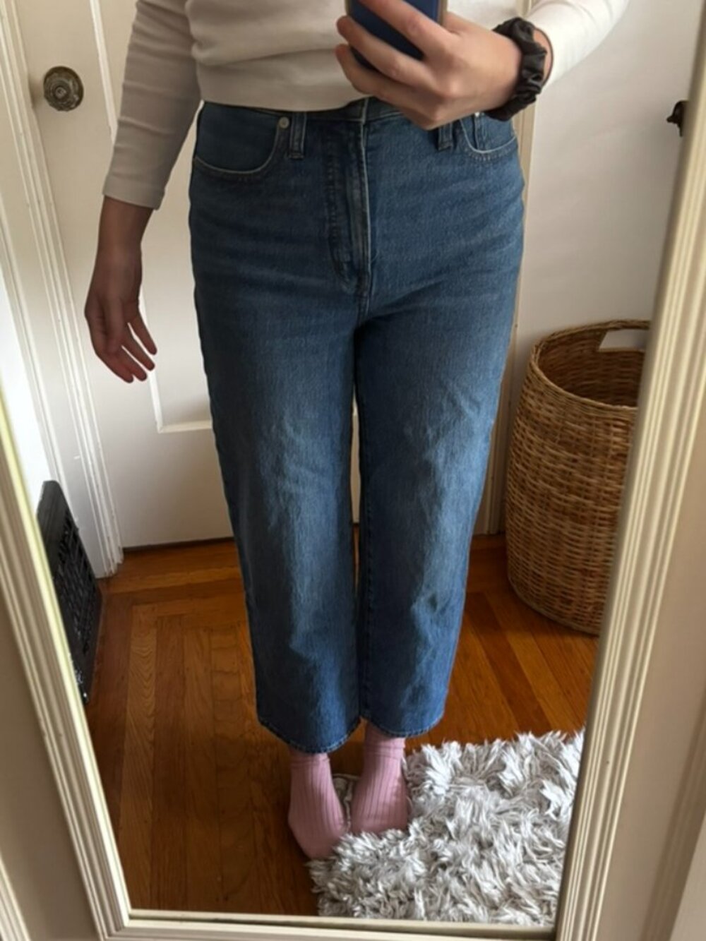 Madewell Cropped Ankle Jeans in Medium Blue